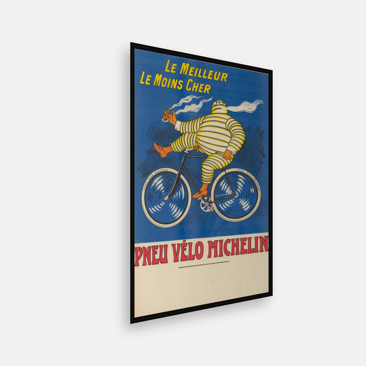 Le Meilleur, le moins cher, pneu vélo Michelin · 1910 - Vintage Poster Print
