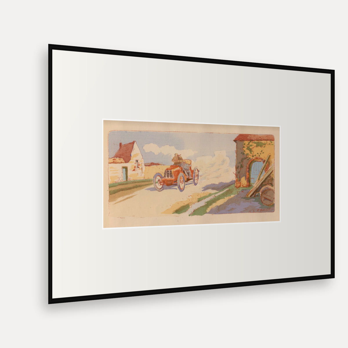Paris-Amsterdam 1898, Panhard et Levassor - Ernest Montaut framed print shown at an angle