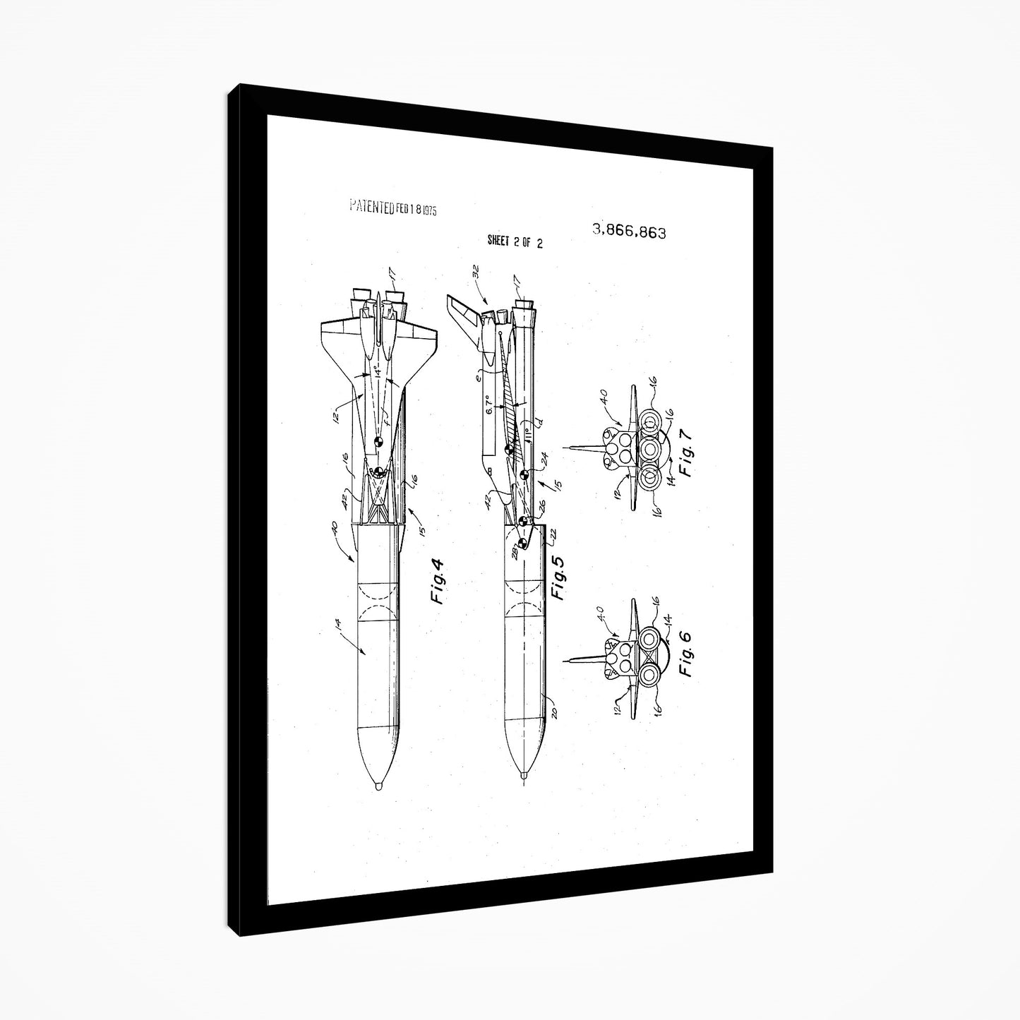 NASA Space Shuttle Patent Print 2
