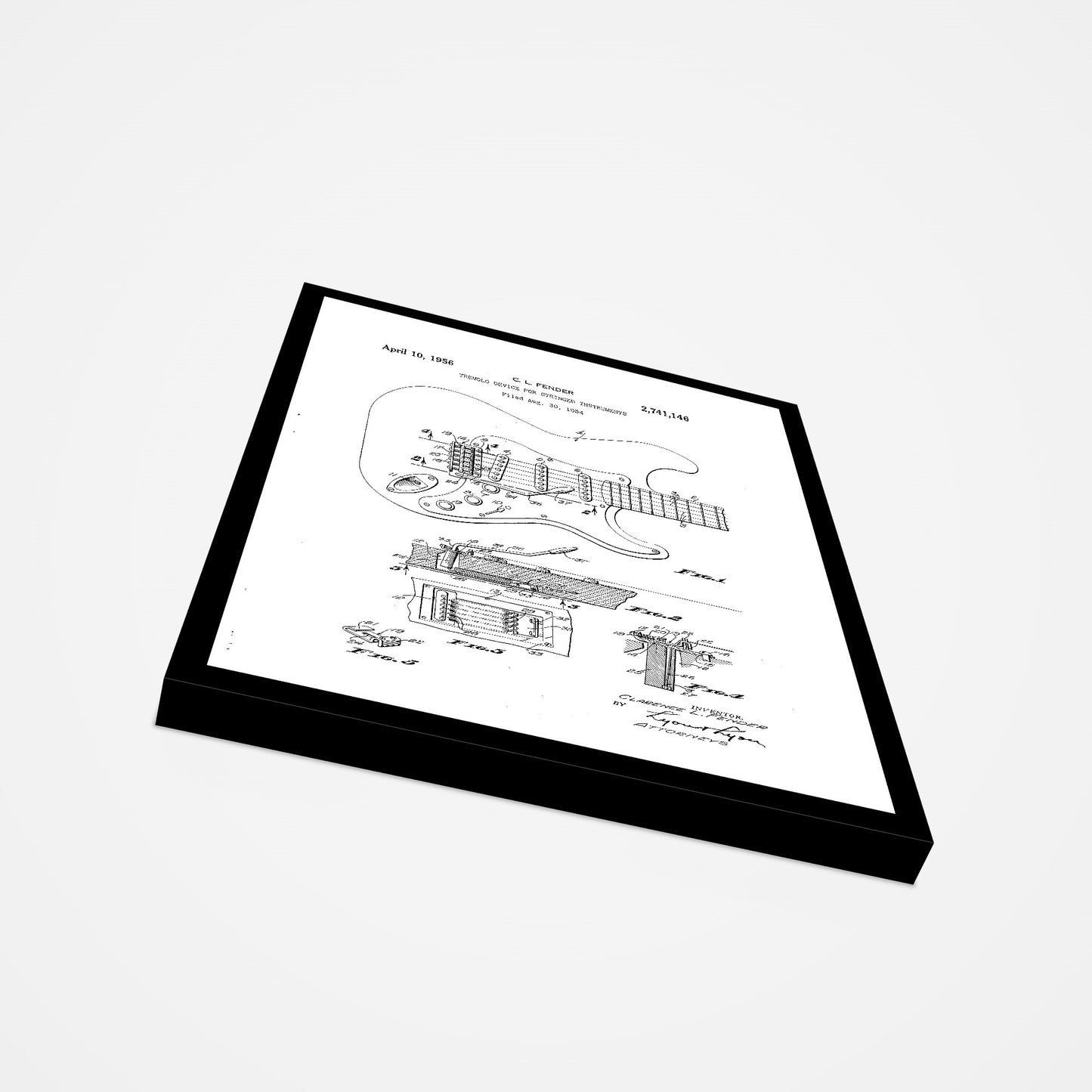Fender Stratocaster 1954 Guitar Patent Print