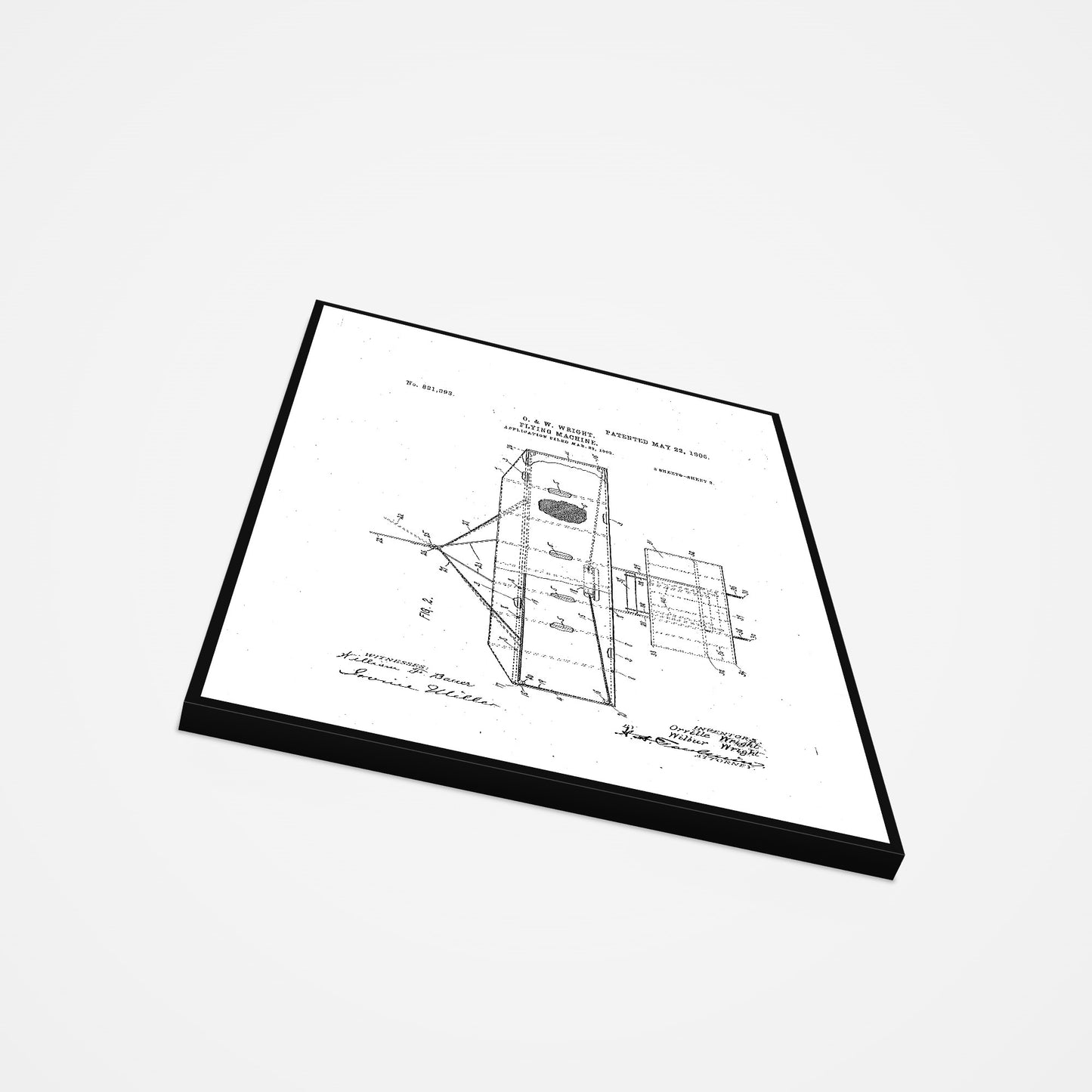 Wright Brothers Flying Machine Patent Print