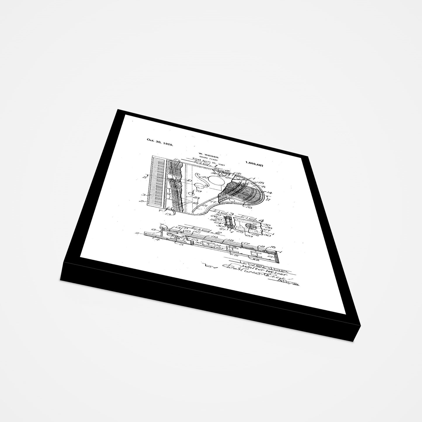 Grand Piano 1928 Patent Print