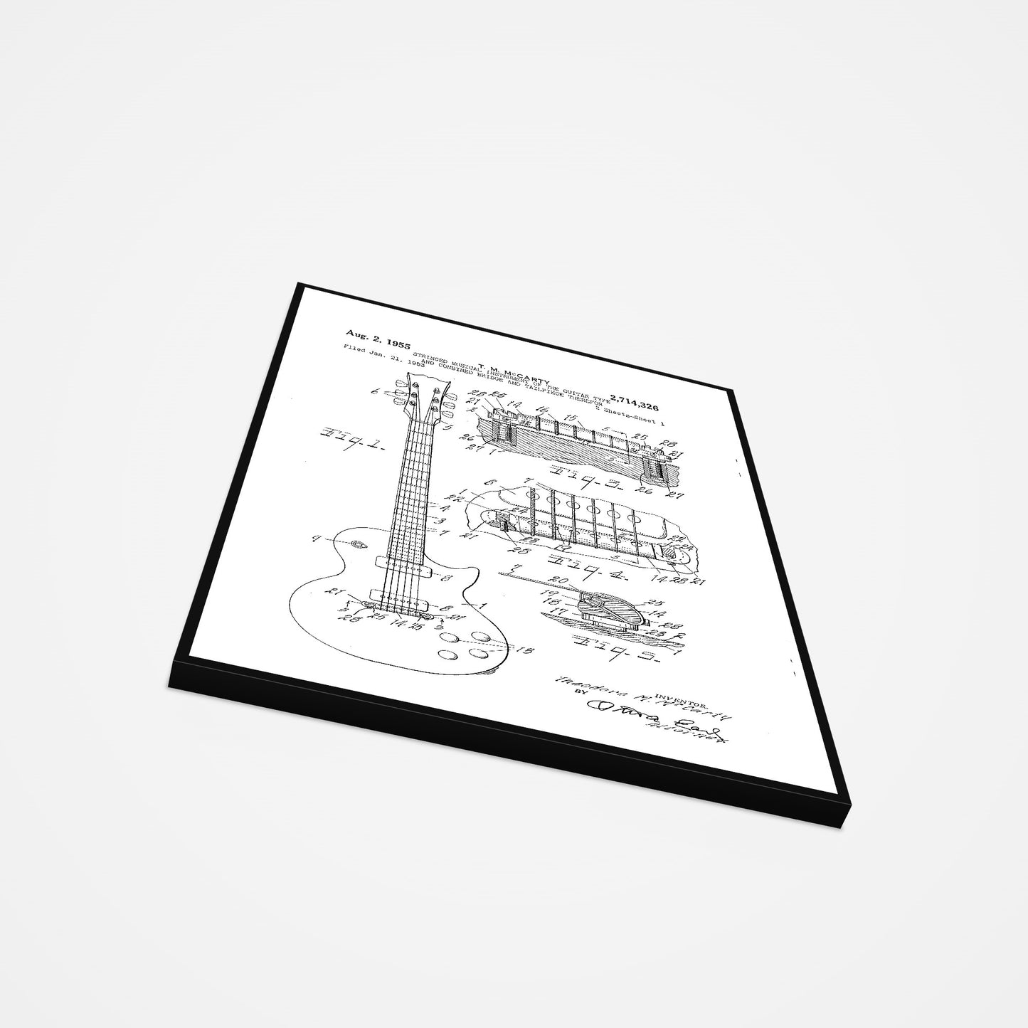 Gibson Les Paul Guitar Patent Print