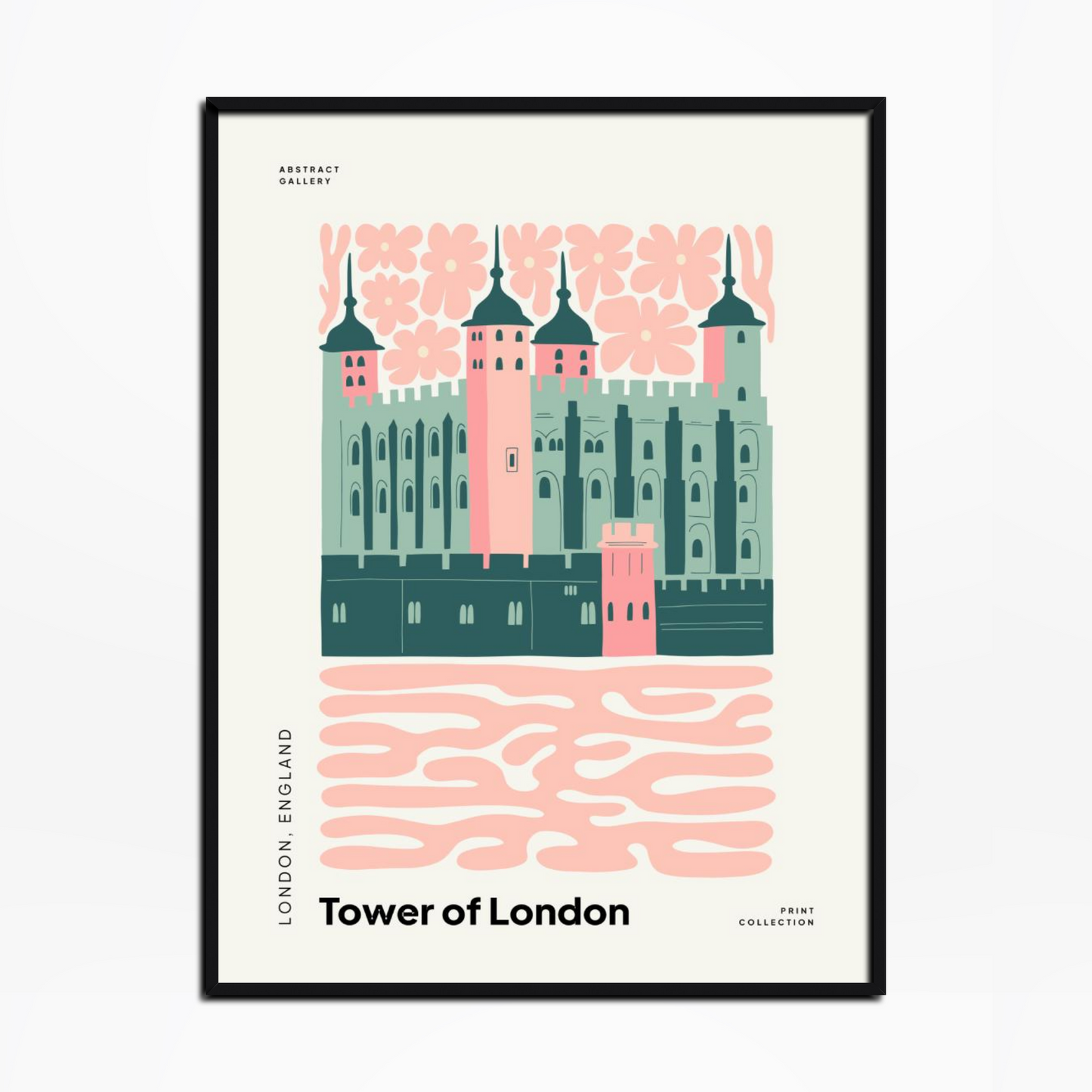 Tower Of London Floral Print