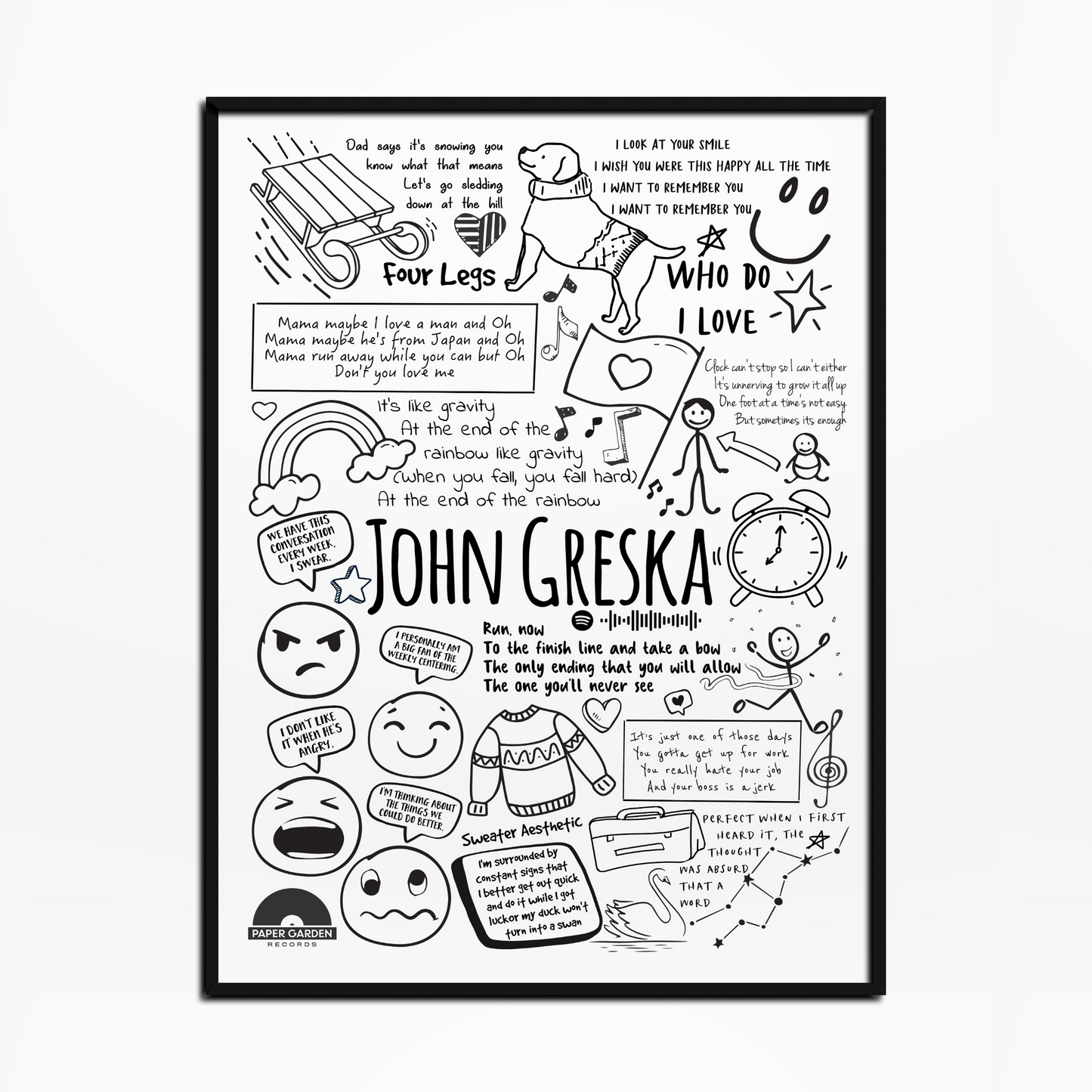 Sweaters John Greska Lyric Print