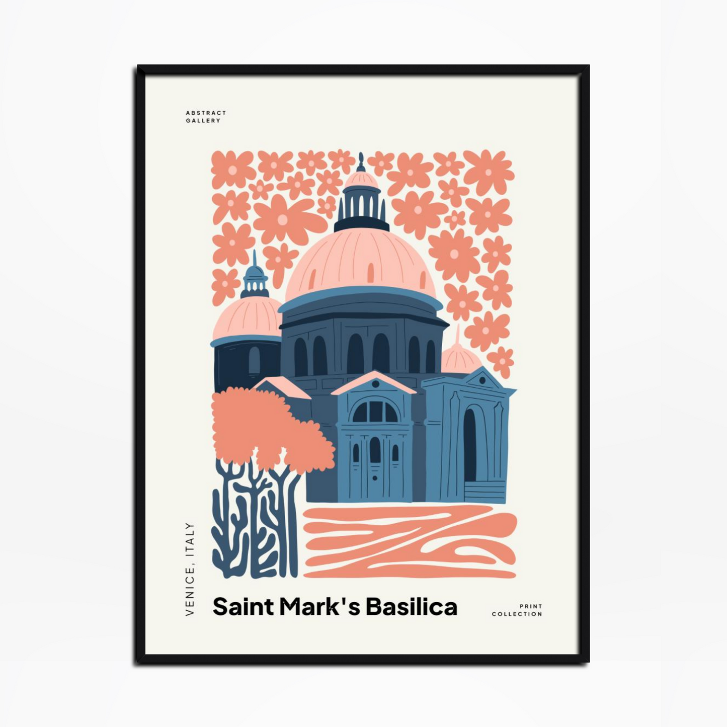 Saint Mark's Basilica Floral Print