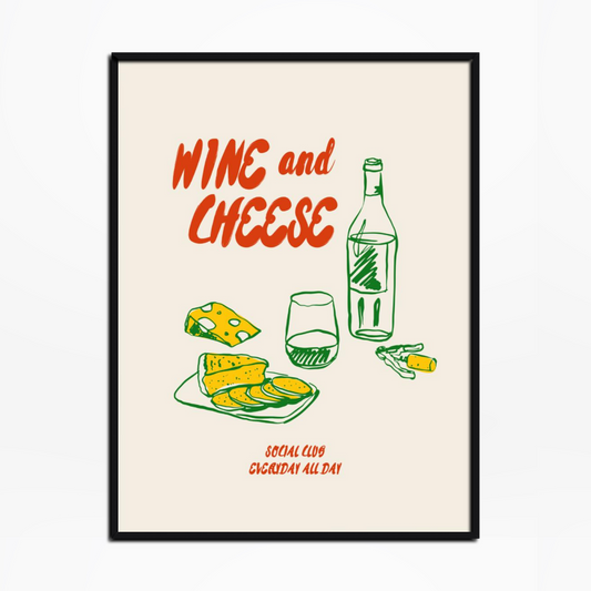 Wine And Cheese Club Print