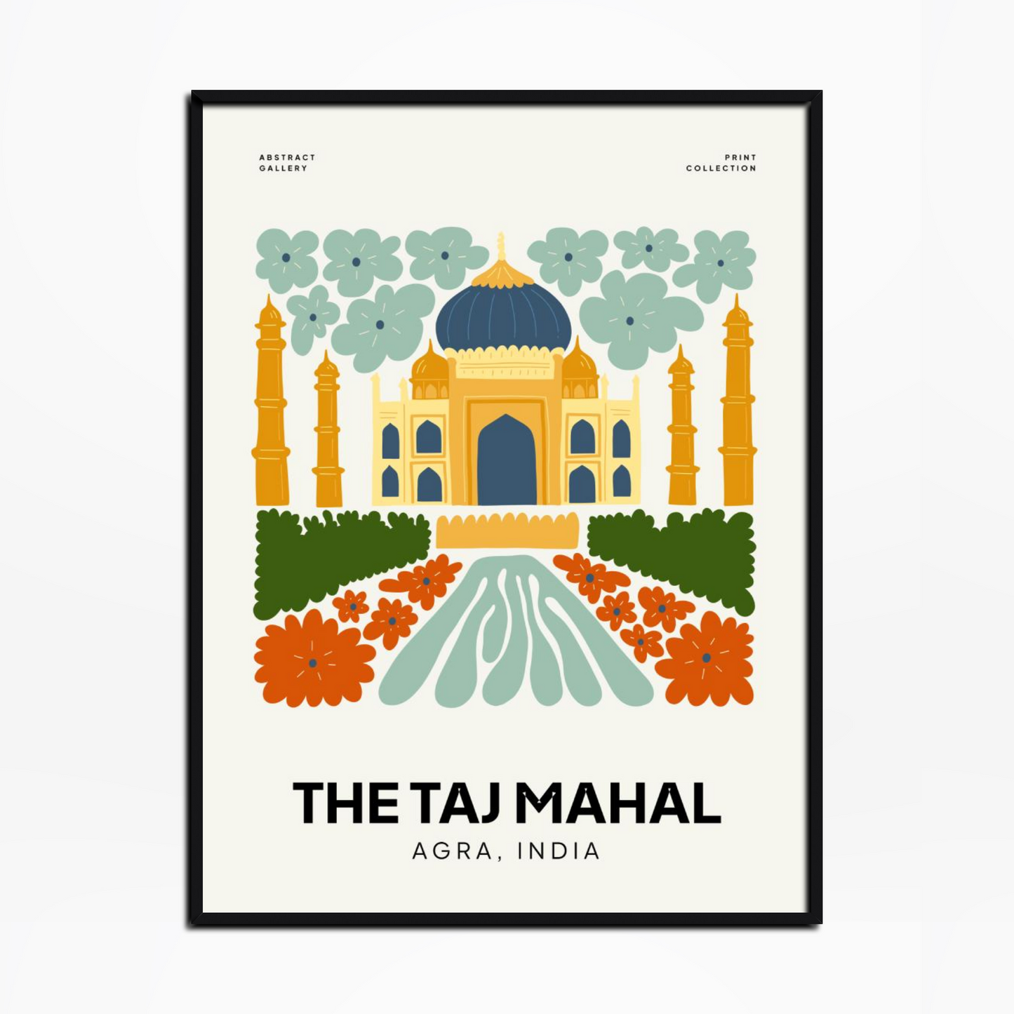 Taj Mahal Floral Print