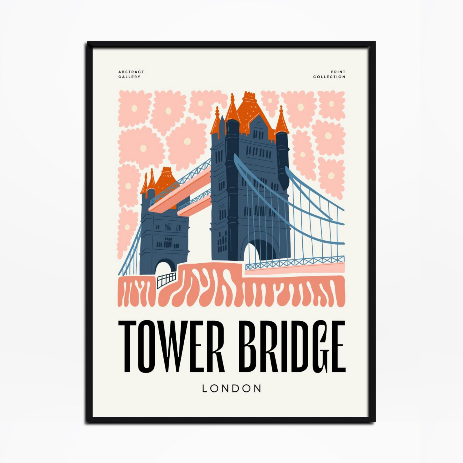 Tower Bridge Floral Print