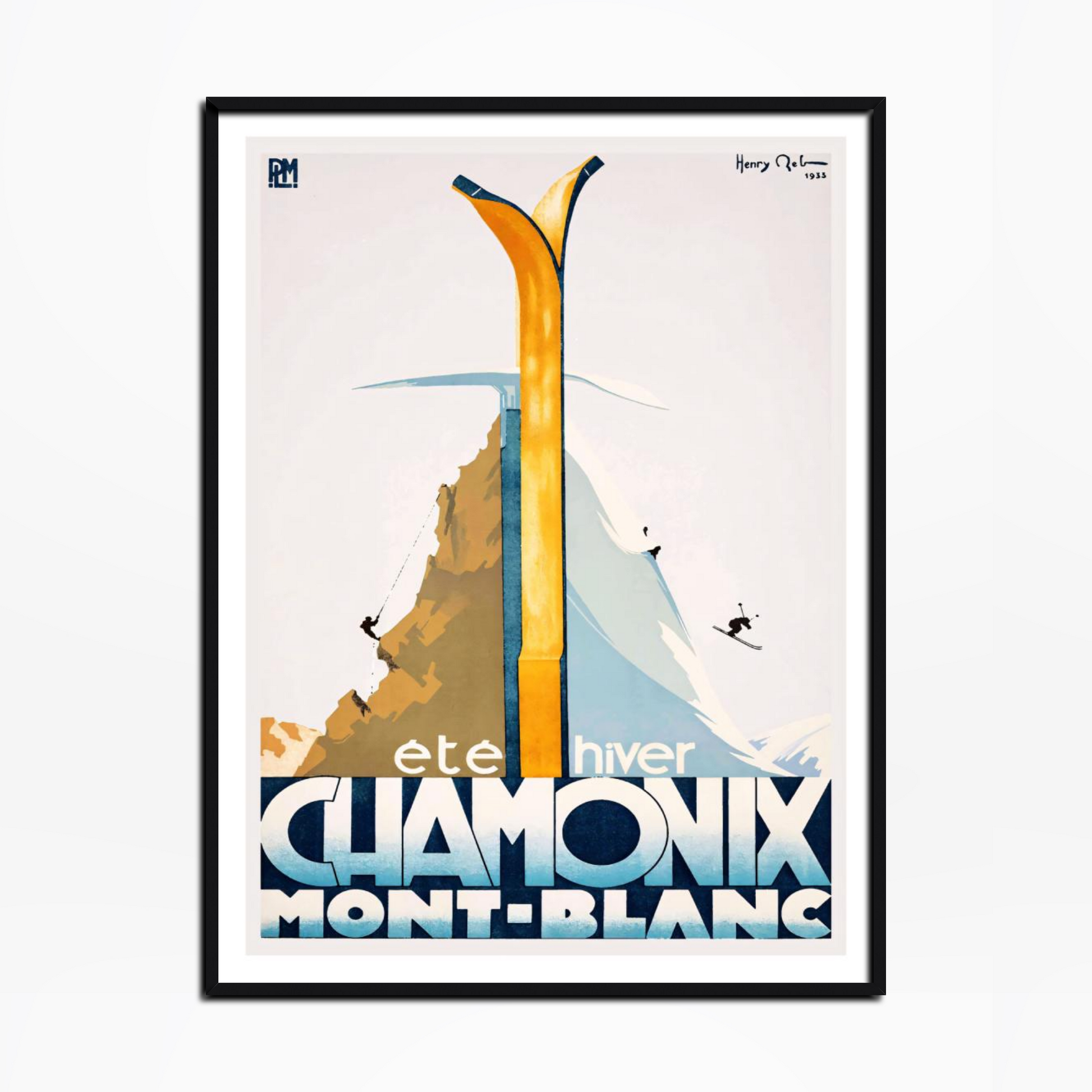 Chamonix Mont Blanc Ski Poster