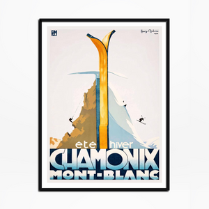 1933 Chamonix Mont Blanc Ski Poster