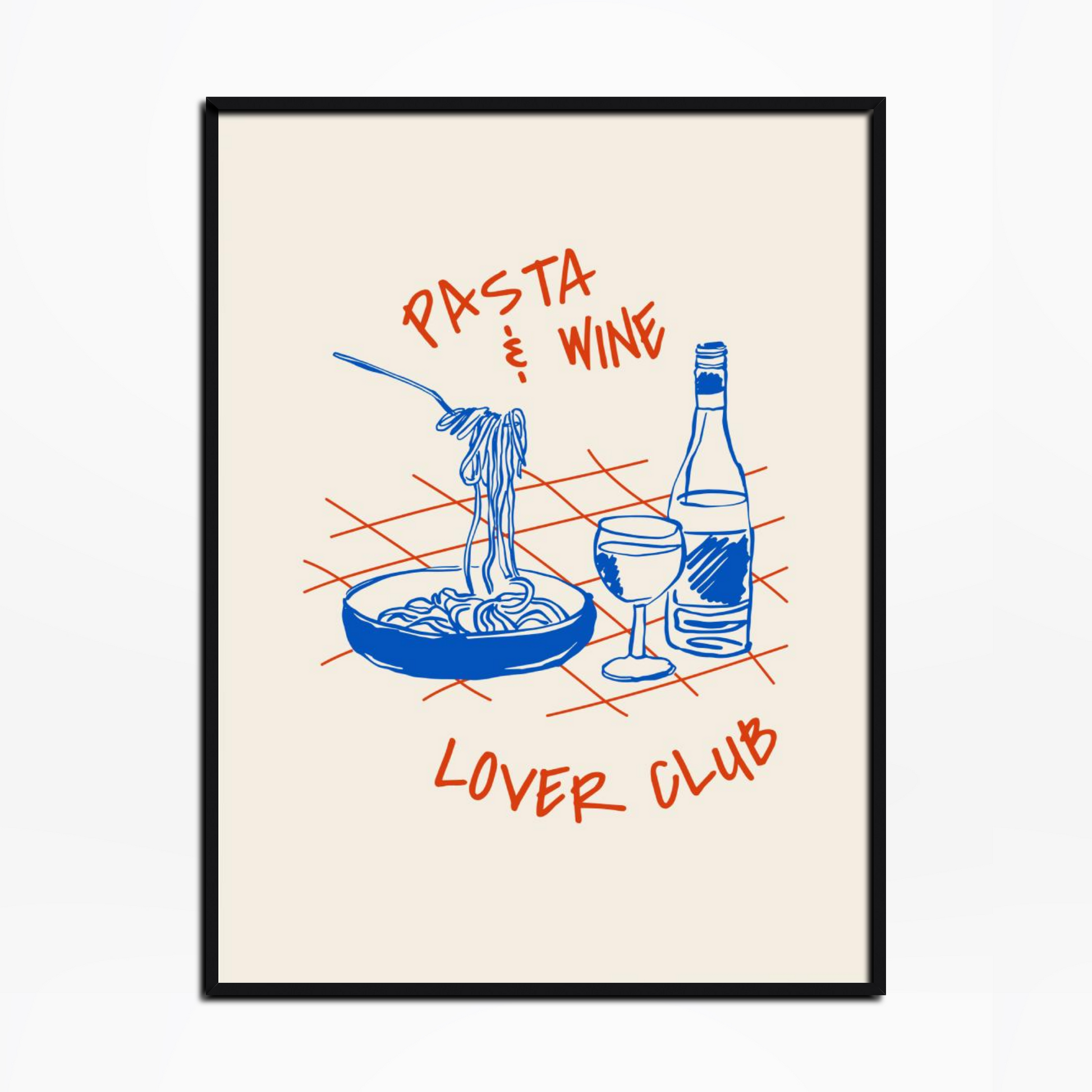 Pasta And Wine Lover Club Print