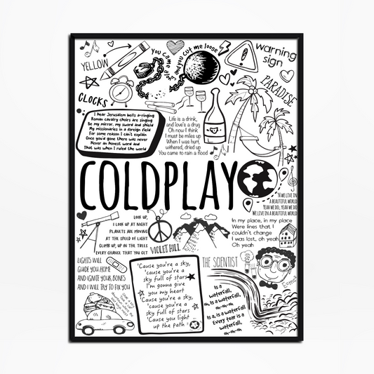 Coldplay Lyric Album Print