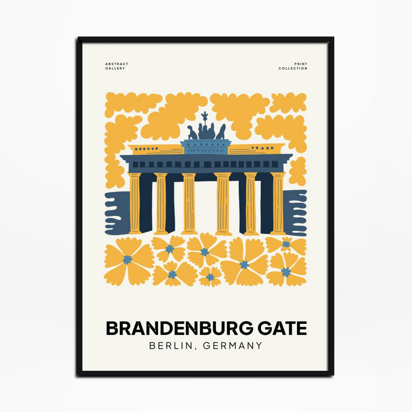 Brandenburg Gate Floral Print