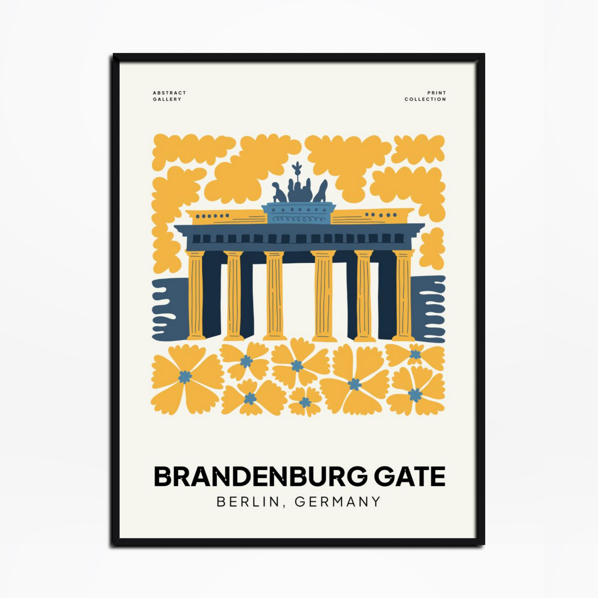 Brandenburg Gate Floral Print