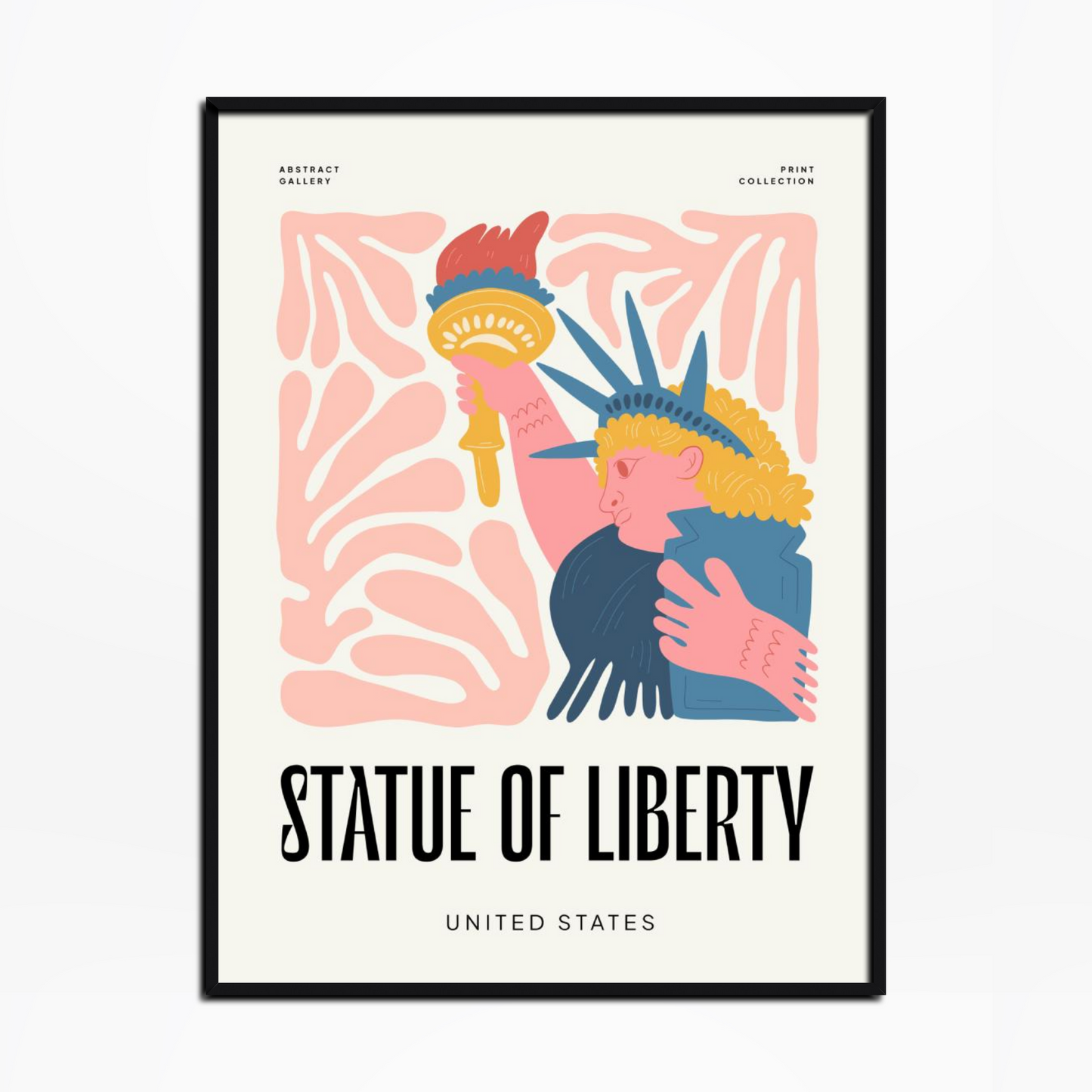 Statue Of Liberty Floral Print