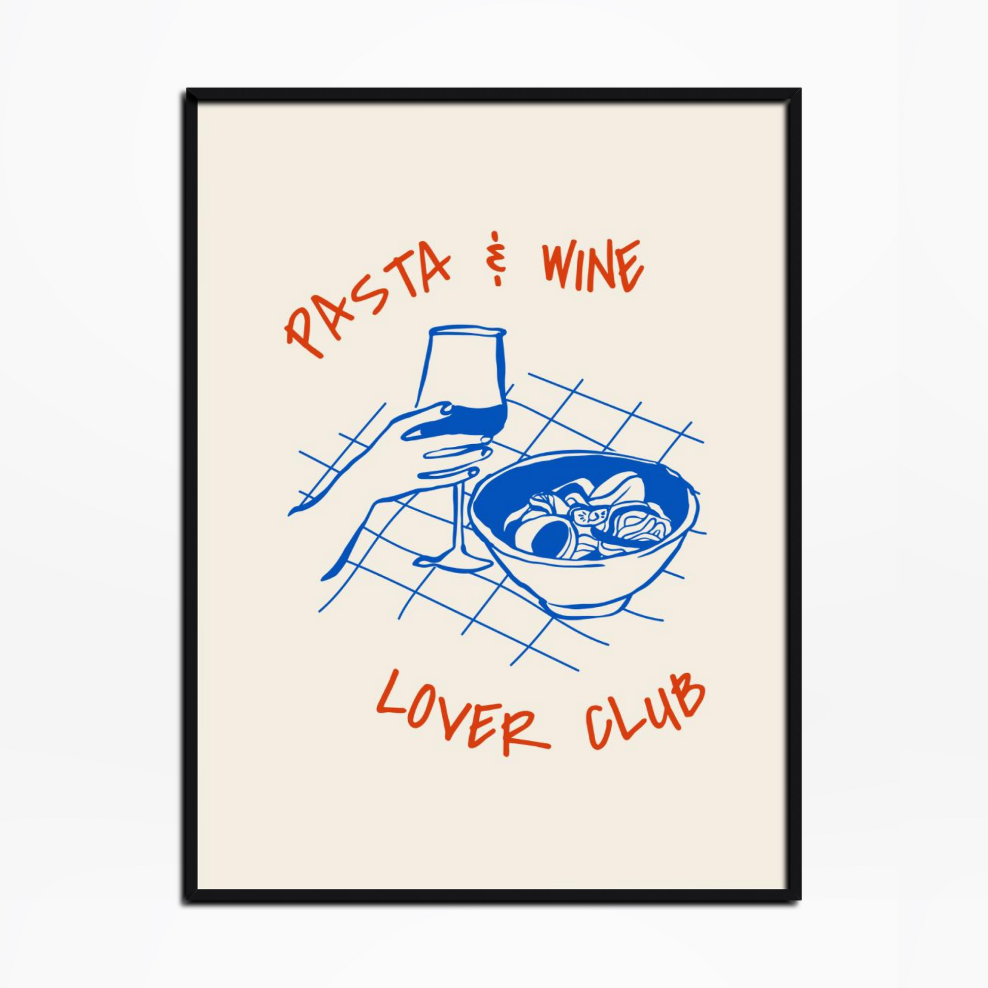 Pasta And Wine Lover Club Print