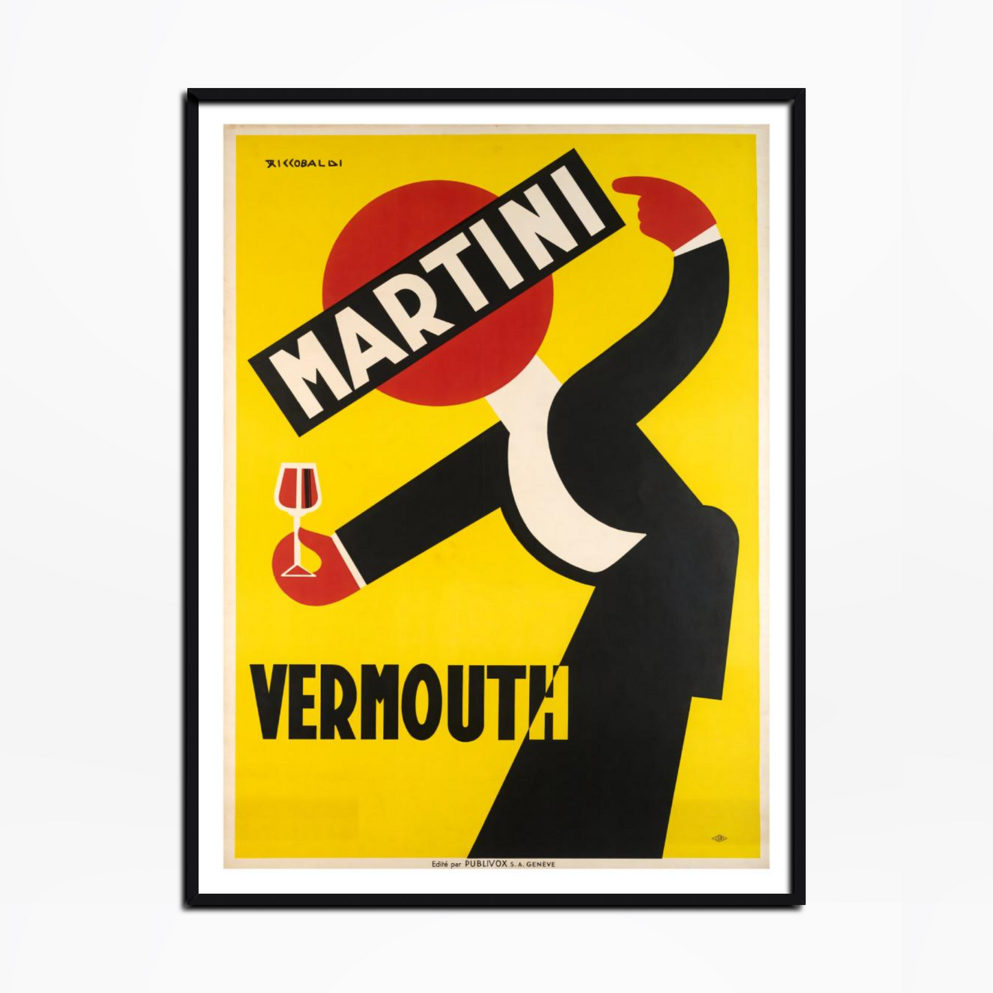 1935 Martini Vermouth Drink Poster