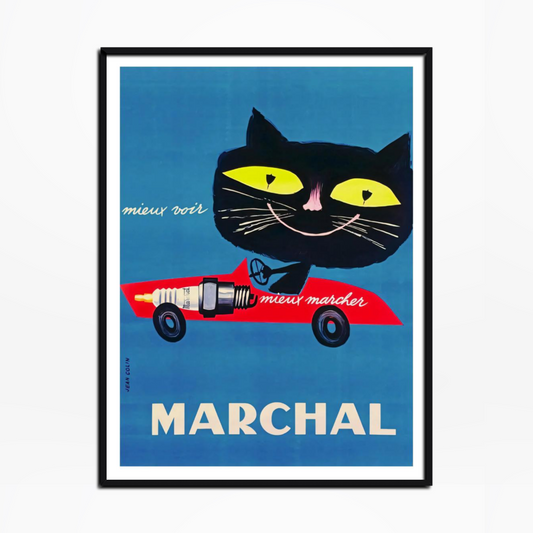 1957 Marchal Cat Spark Car Plug Poster