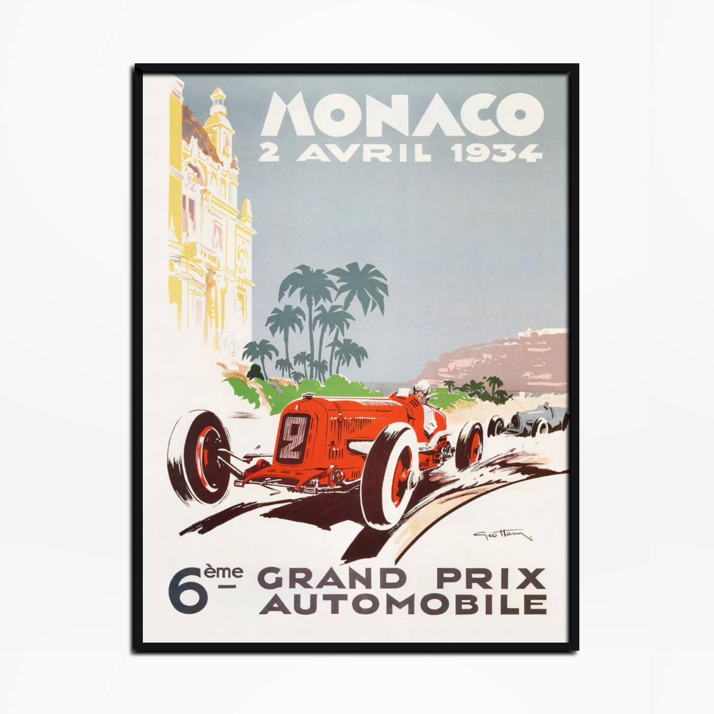 1934 Monaco Grand Prix Poster