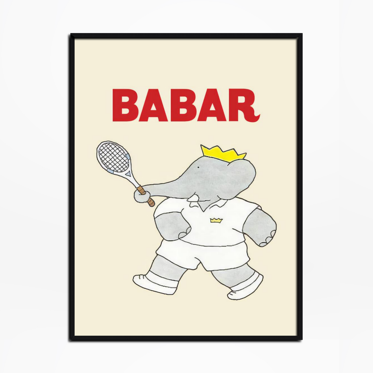 Babar Playing Tennis Print