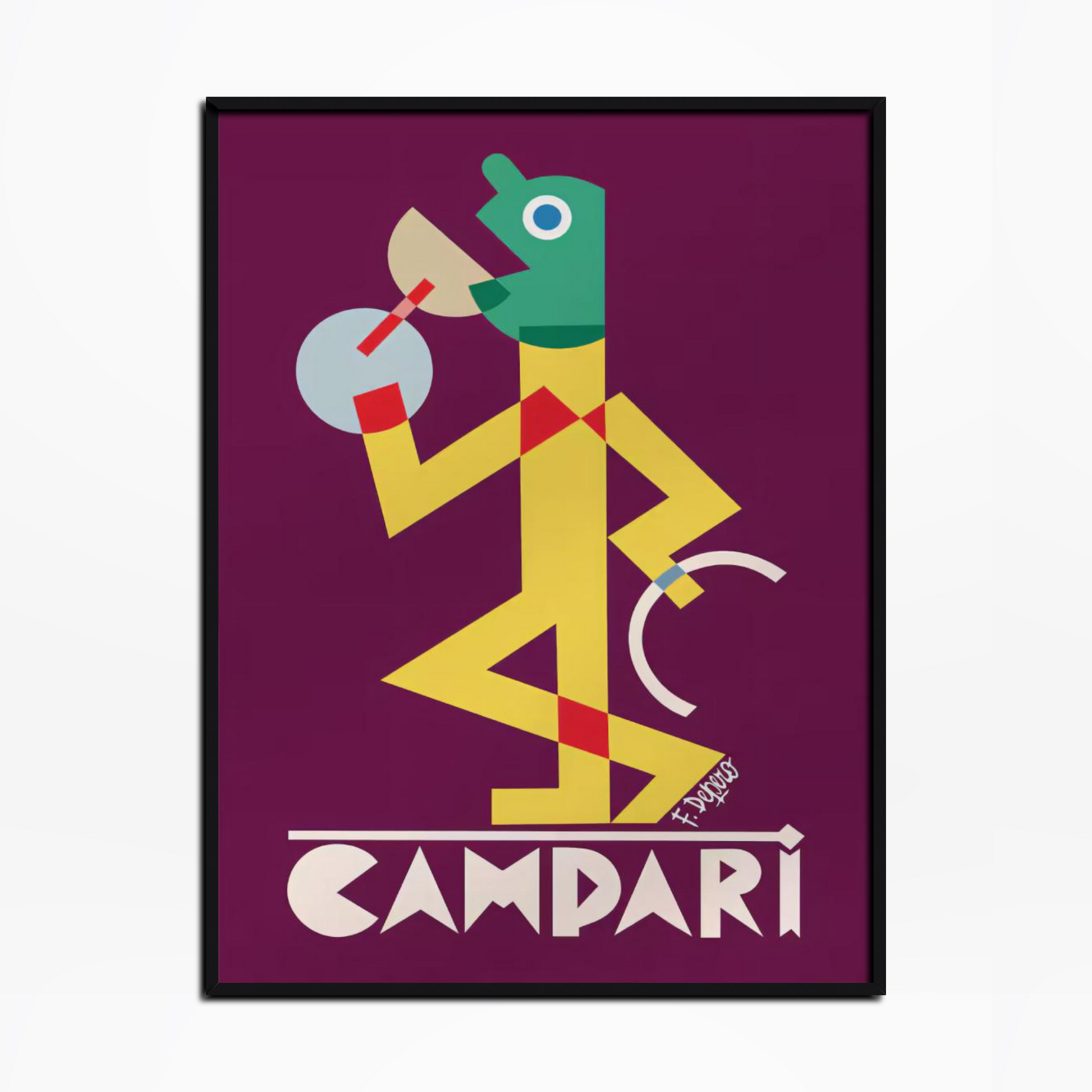 1928 Campari Viola Drink Poster