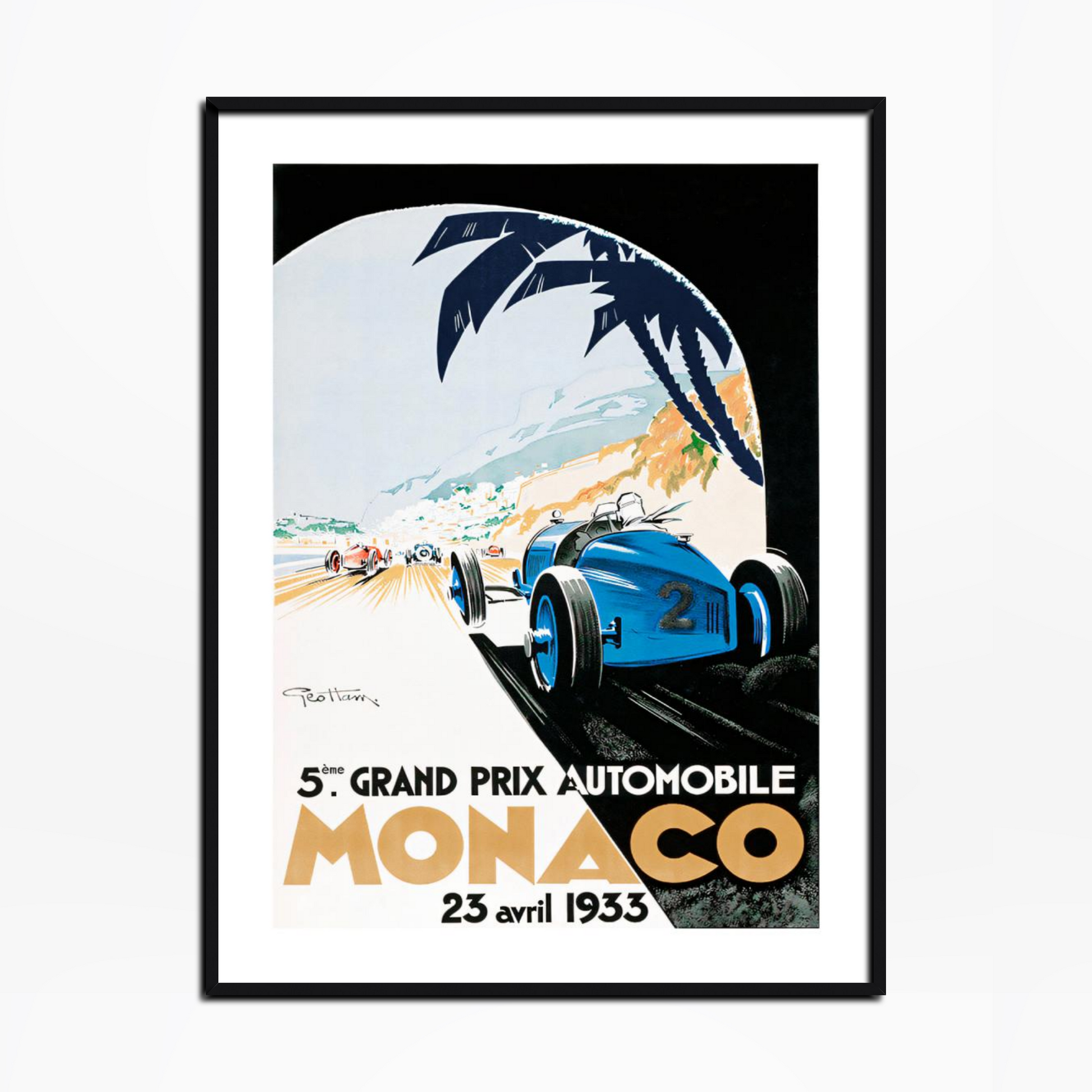 1933 Monaco Grand Prix Poster