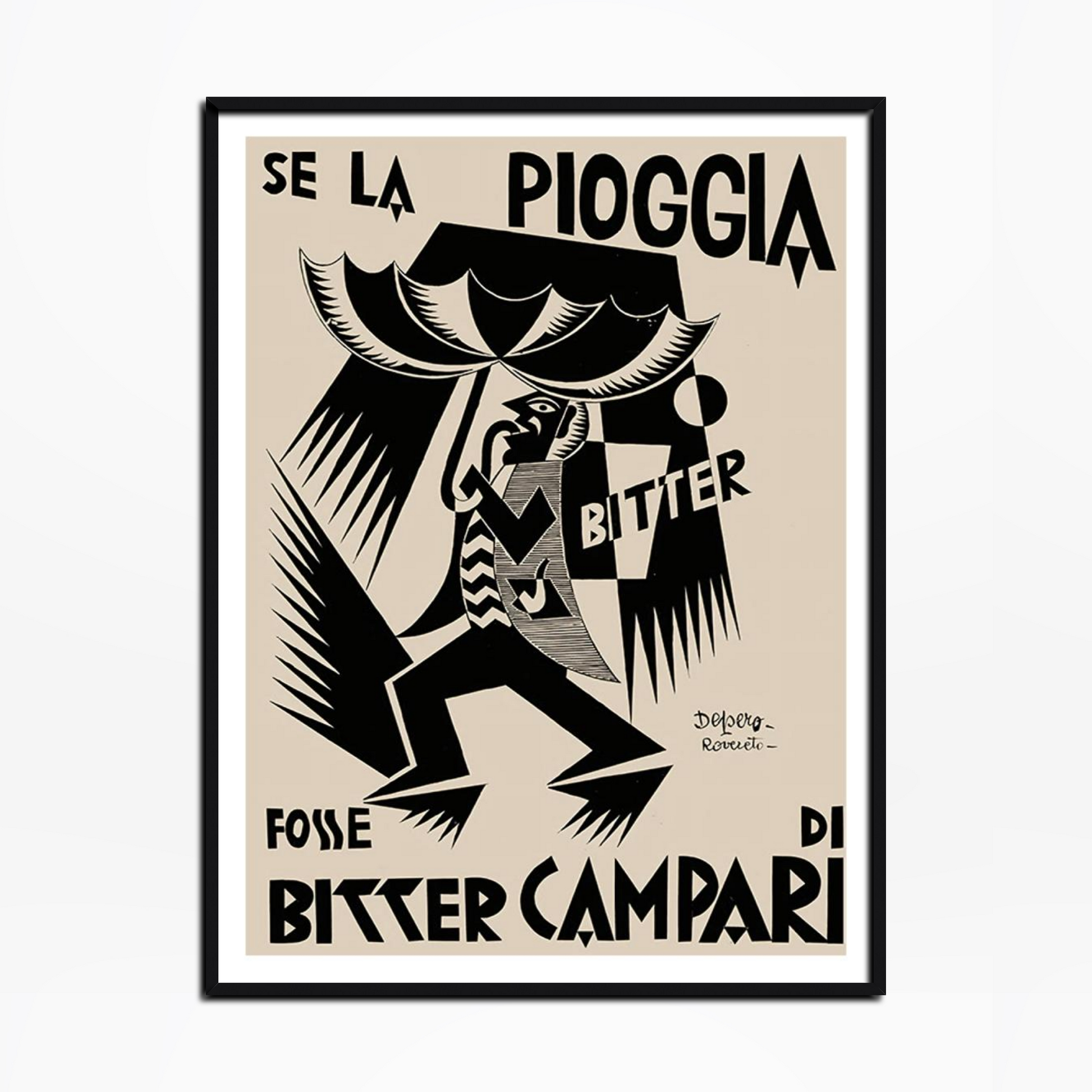 1926/27 Se La Pioggia Fosse Di Bitter Campari Drink Poster