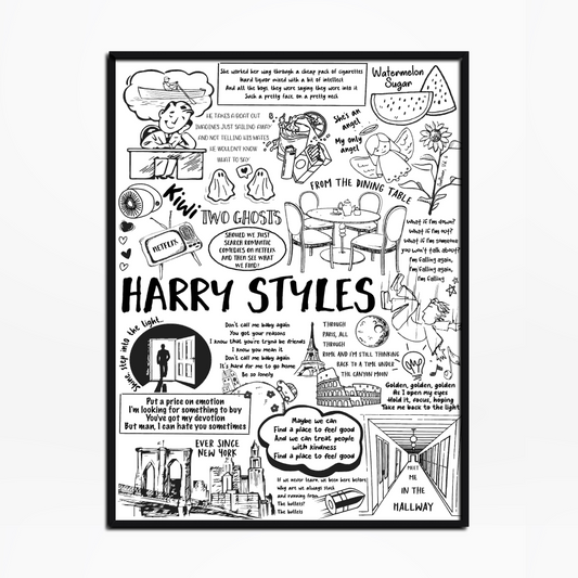 Harry Styles Lyric Album Print