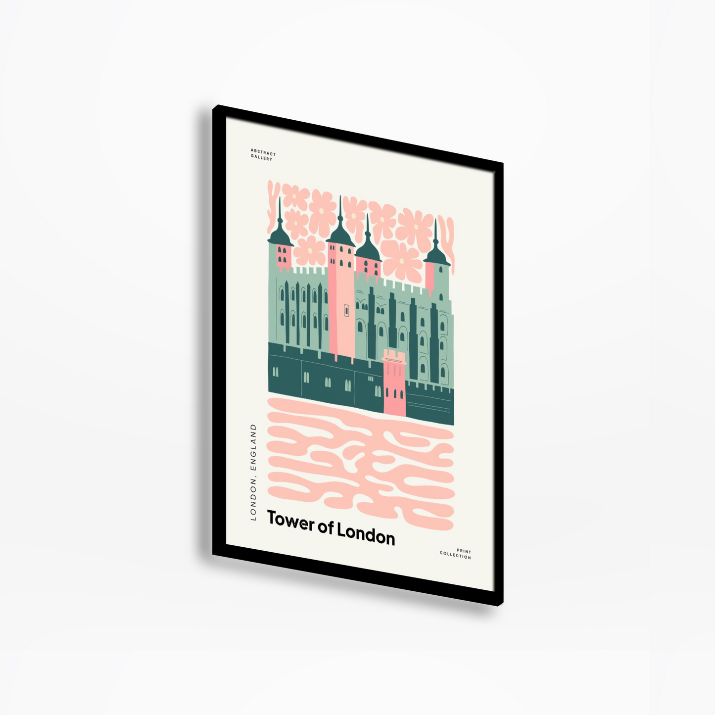 Tower Of London Floral Print