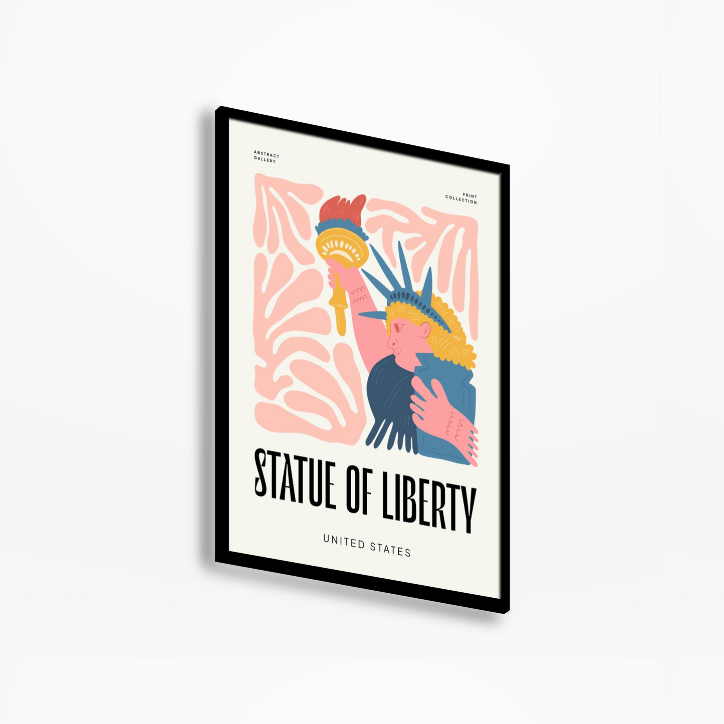 Statue Of Liberty Floral Print