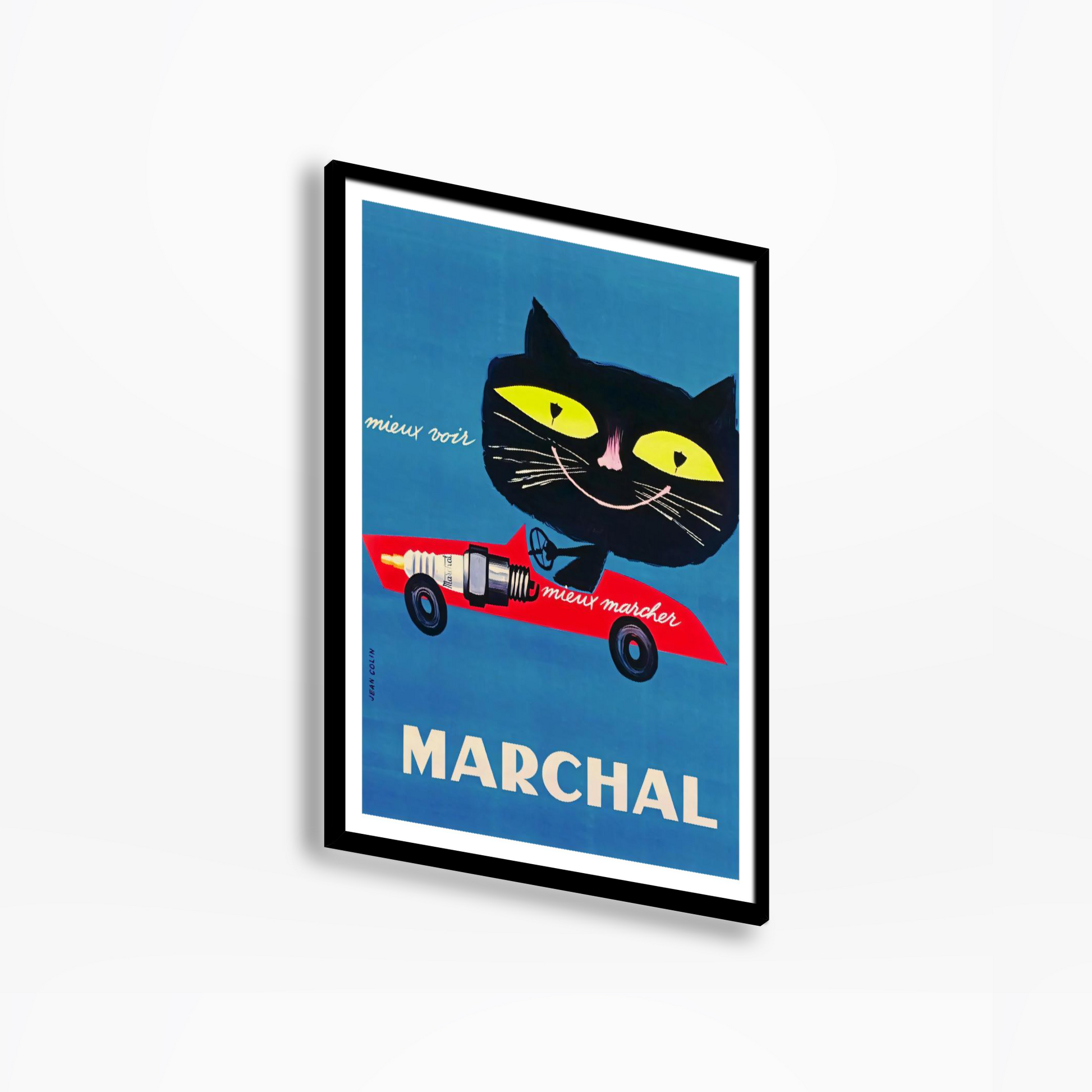 1957 Marchal Cat Spark Car Plug Poster