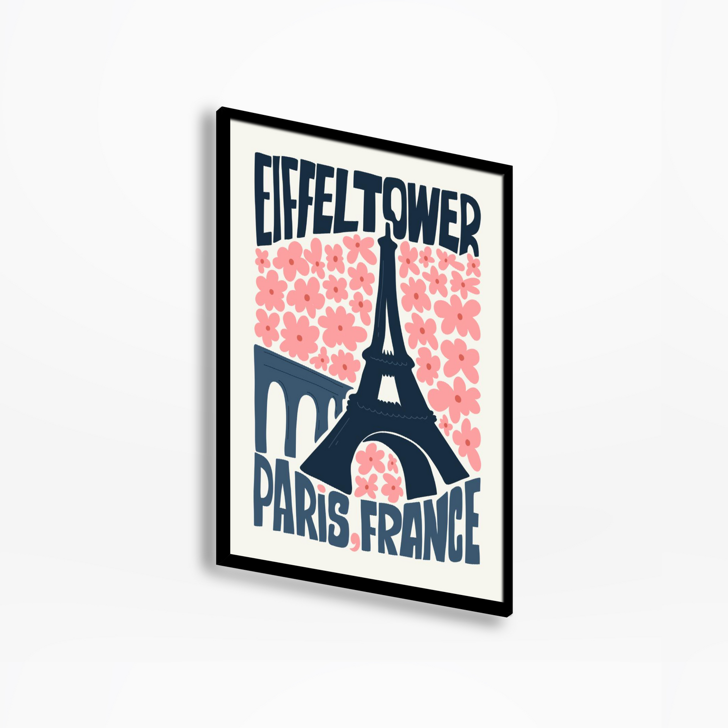 Eiffel Tower Floral Print