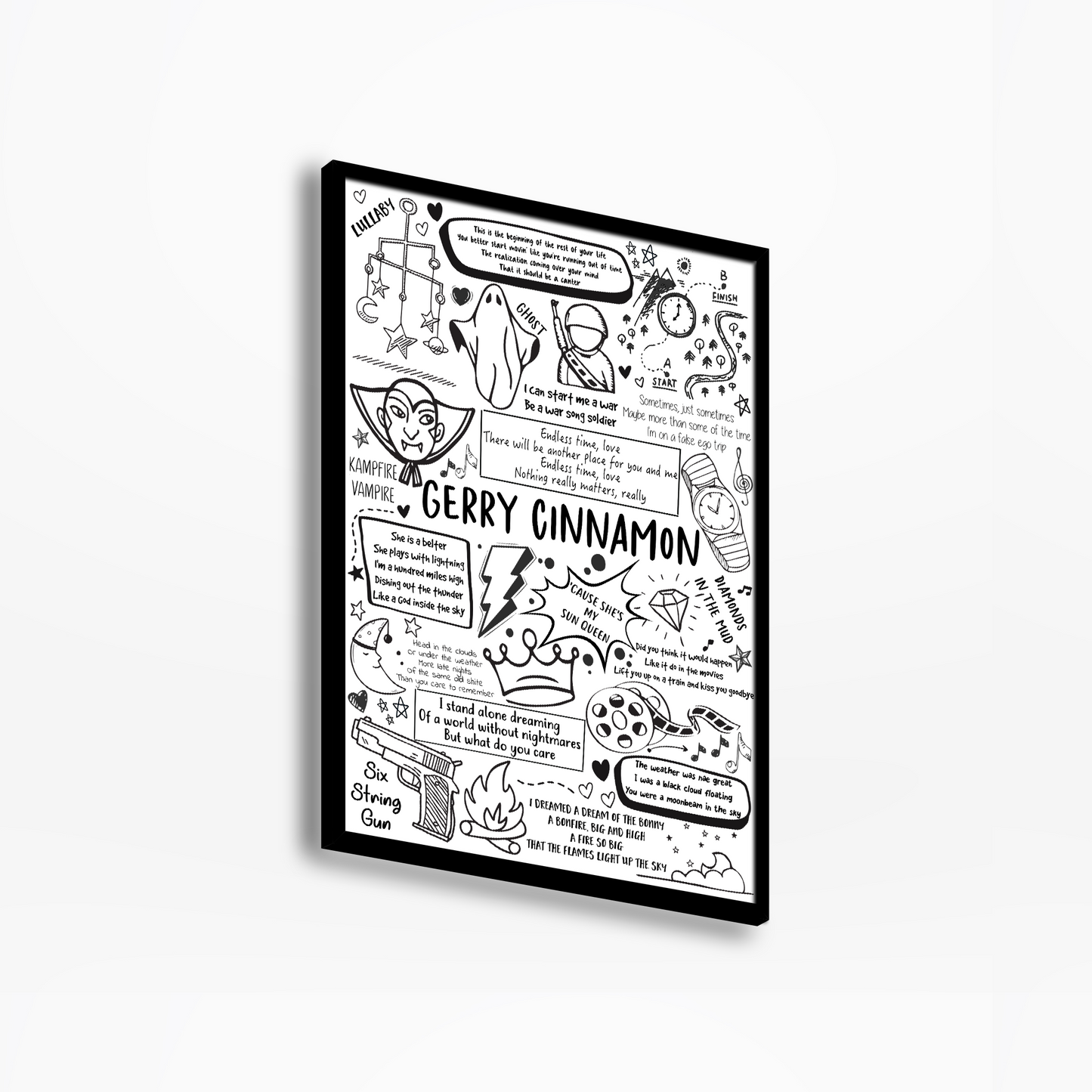 Gerry Cinnamon Lyric Album Print