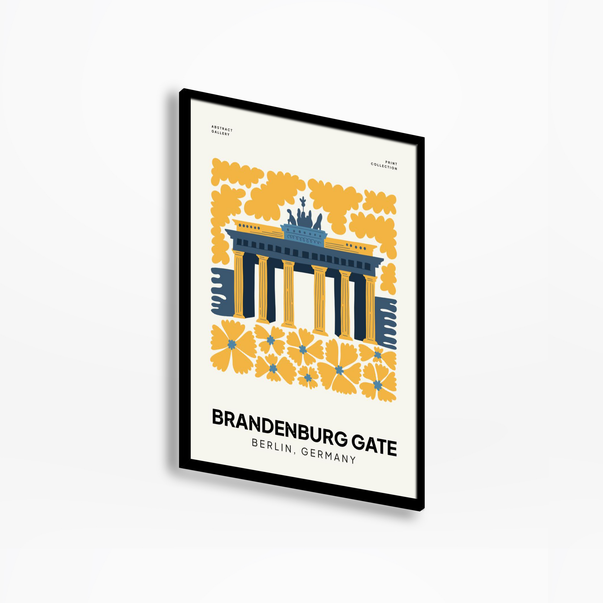 Brandenburg Gate Floral Print