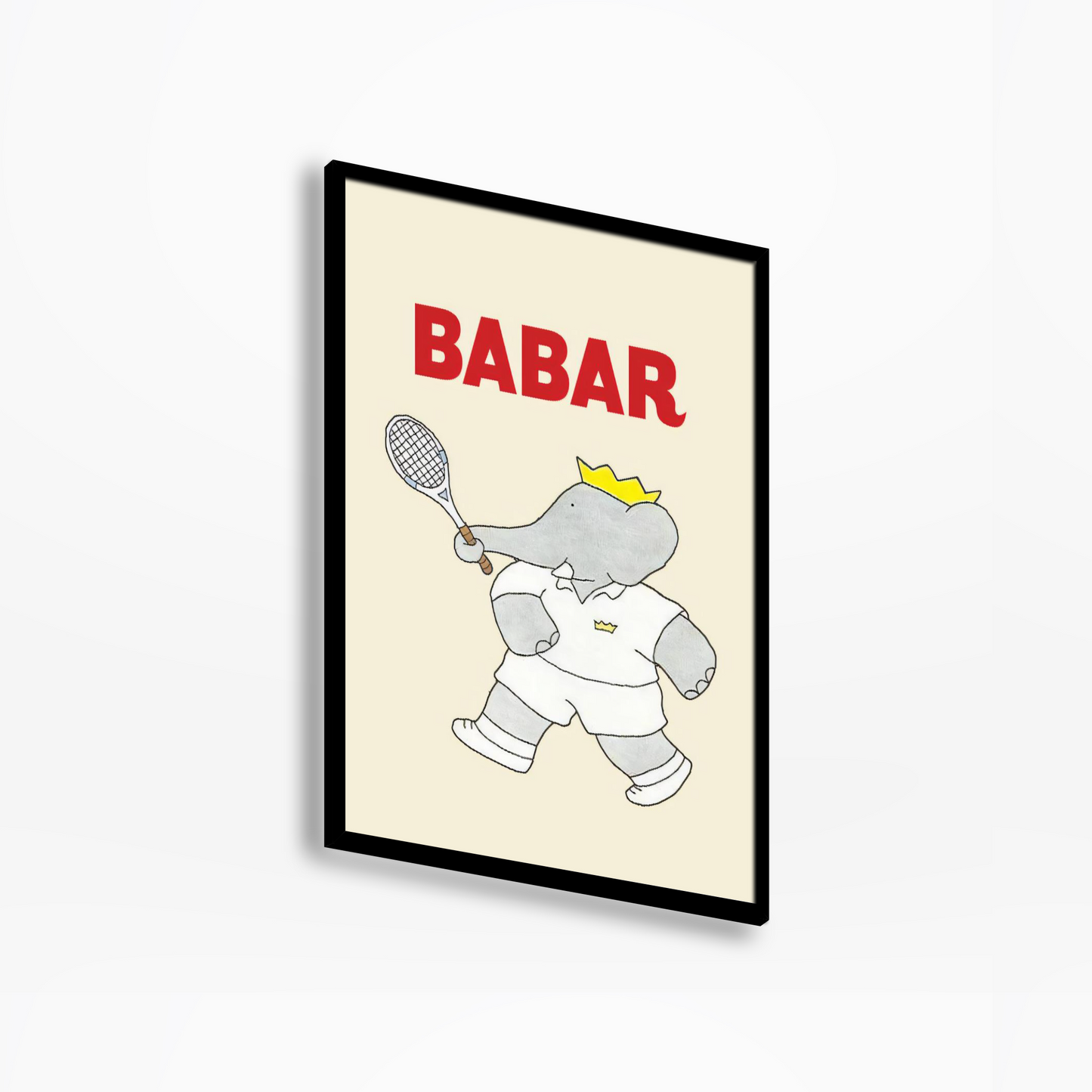 Babar Playing Tennis Print