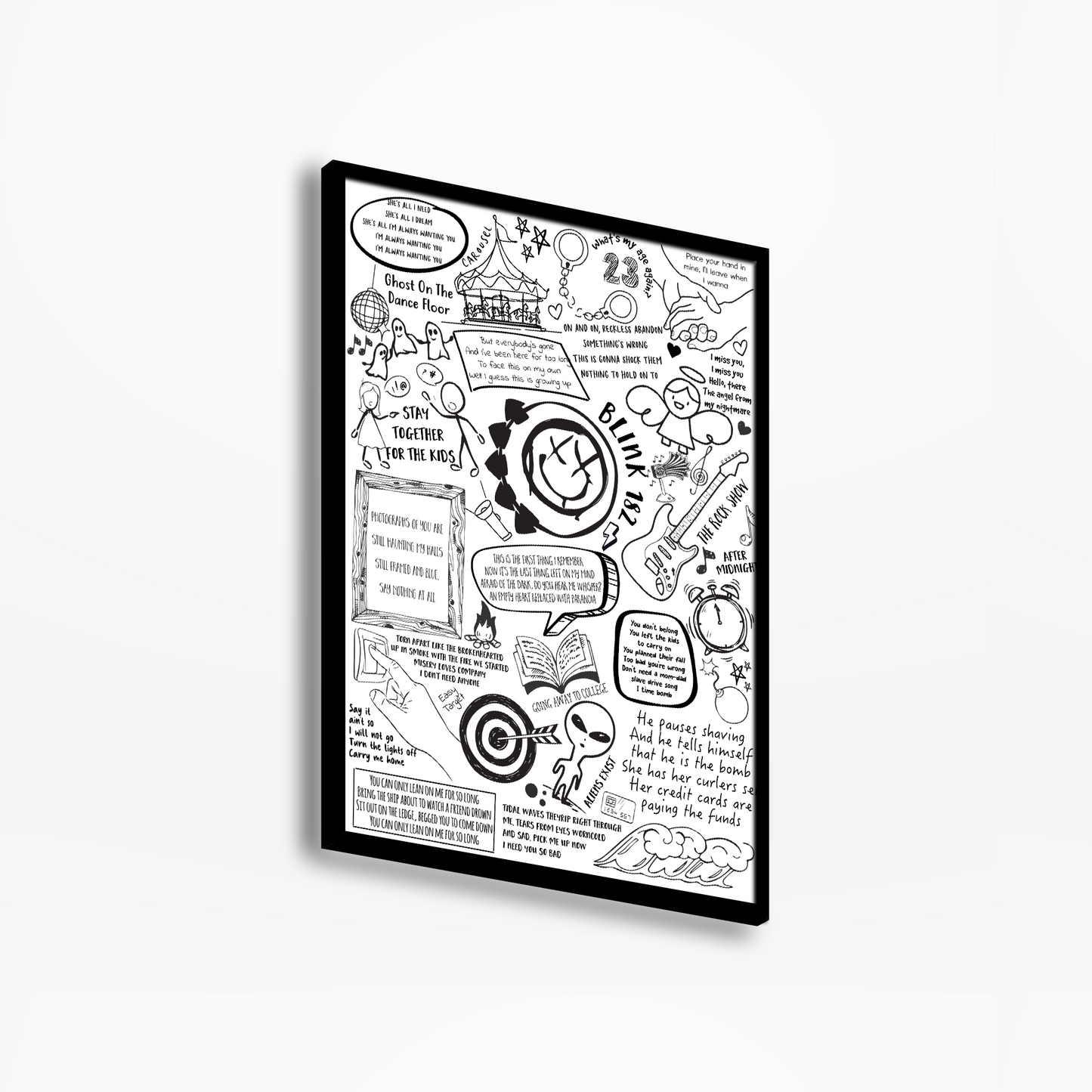 Blink 182 Lyric Album Print