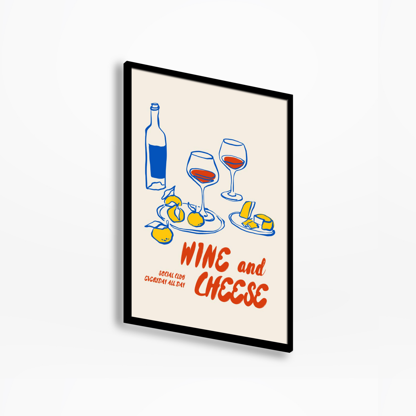 Wine And Cheese Club Print