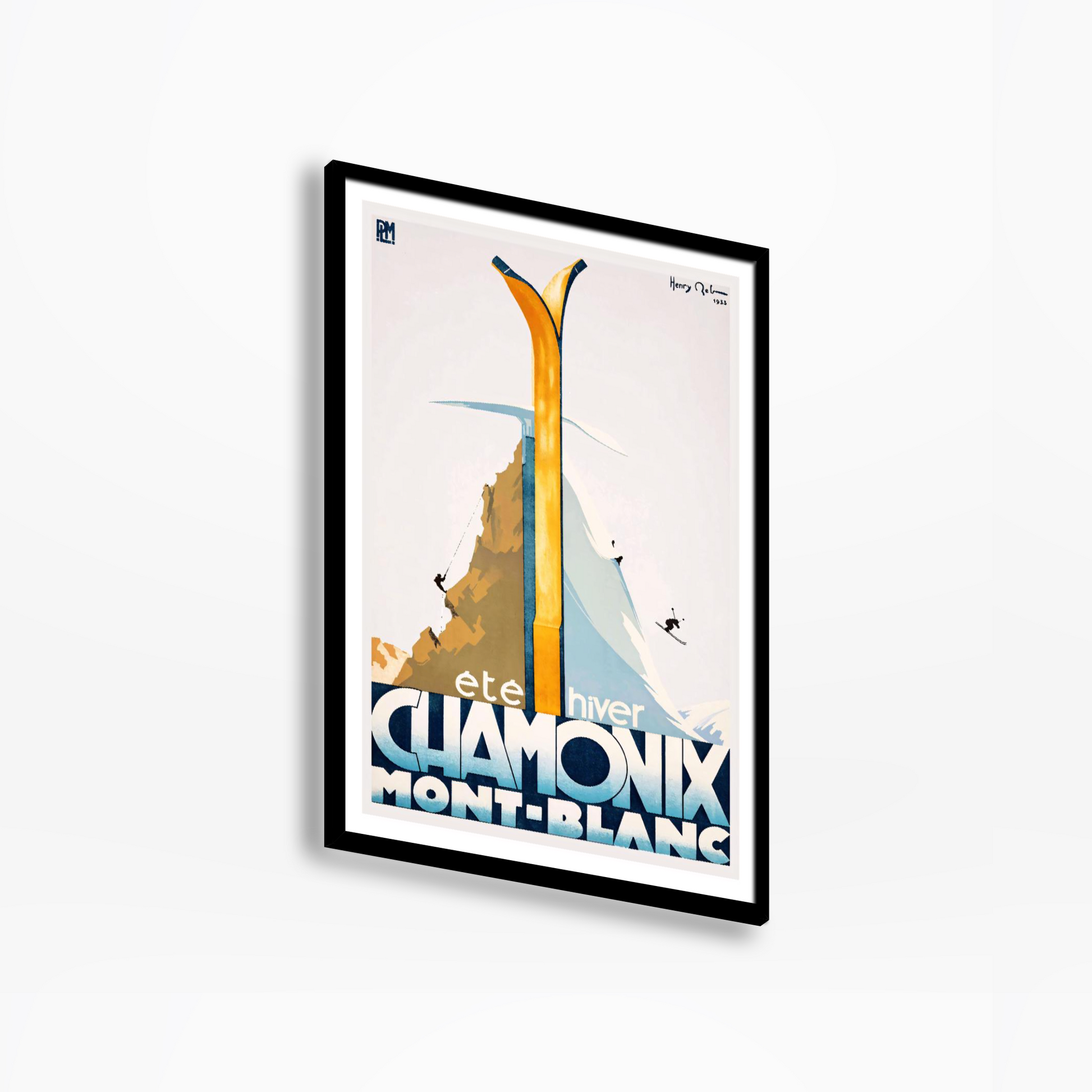 Chamonix Mont Blanc Ski Print - Vintage Retro Skiing Poster – The Chamonix Mont Blanc Ski Print - Vintage Retro Skiing Poster – The