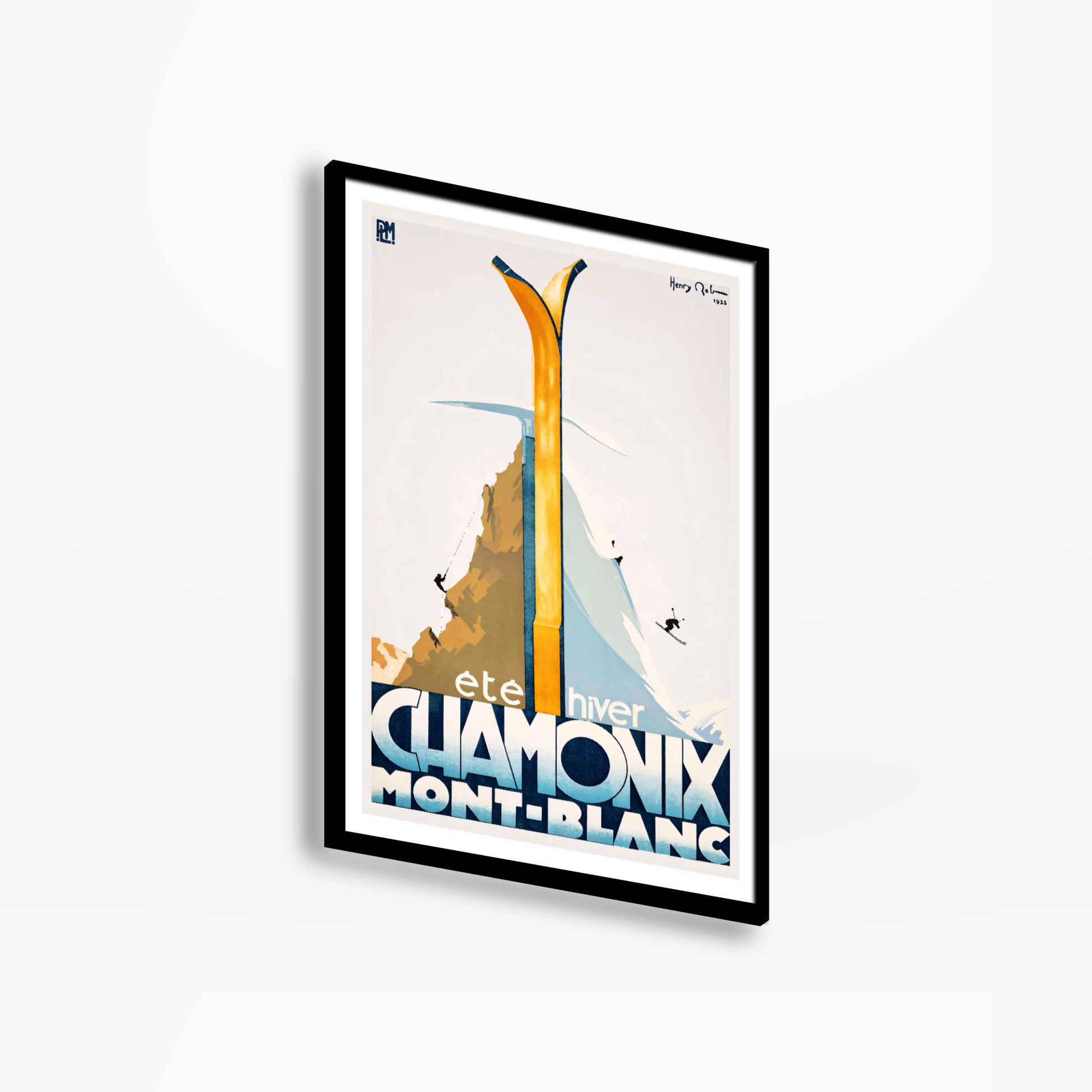 Chamonix Mont Blanc Ski Poster