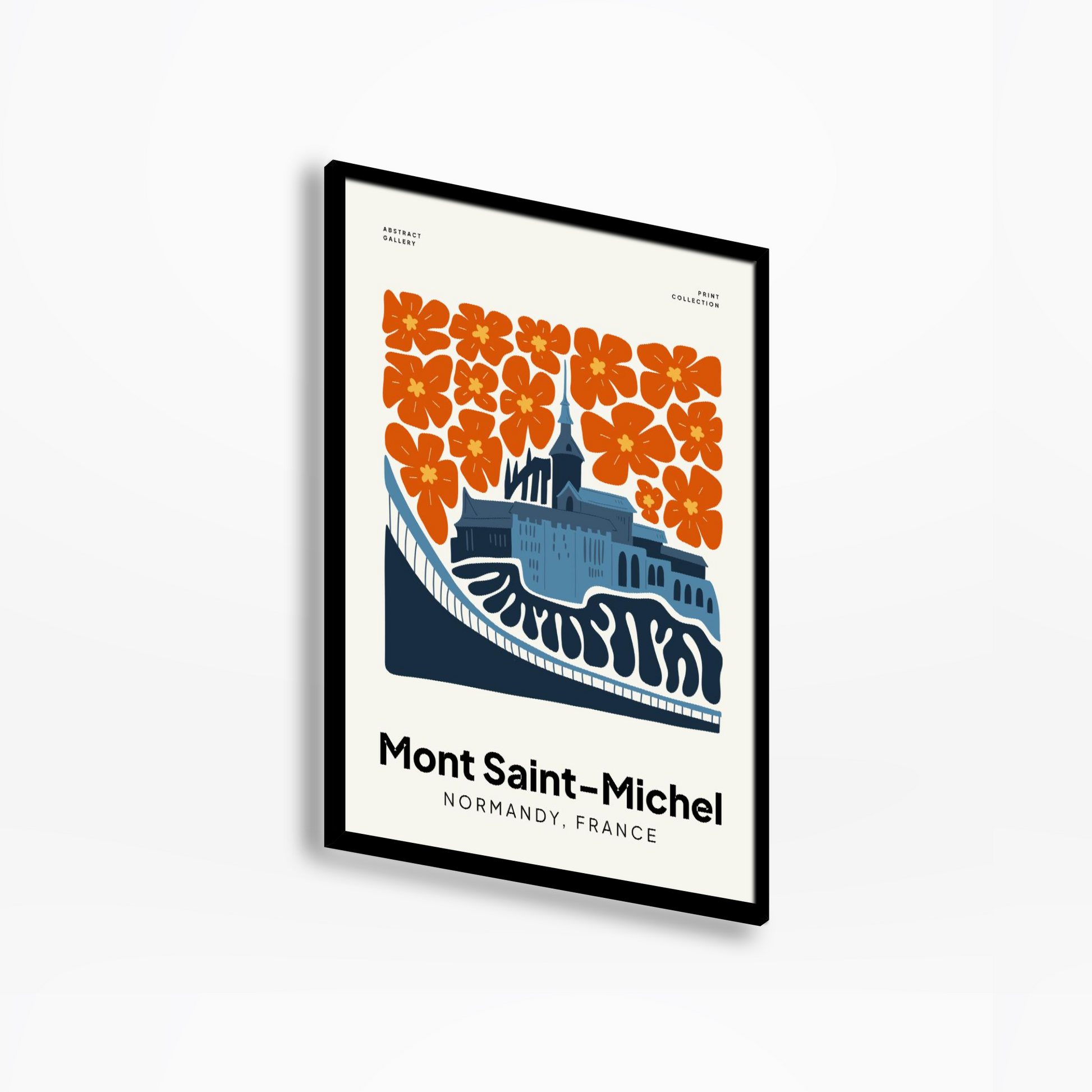 Mont Saint-Michel Floral Print